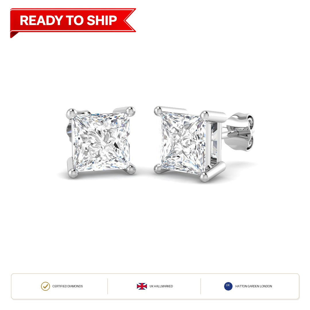 Lab grown diamond earring