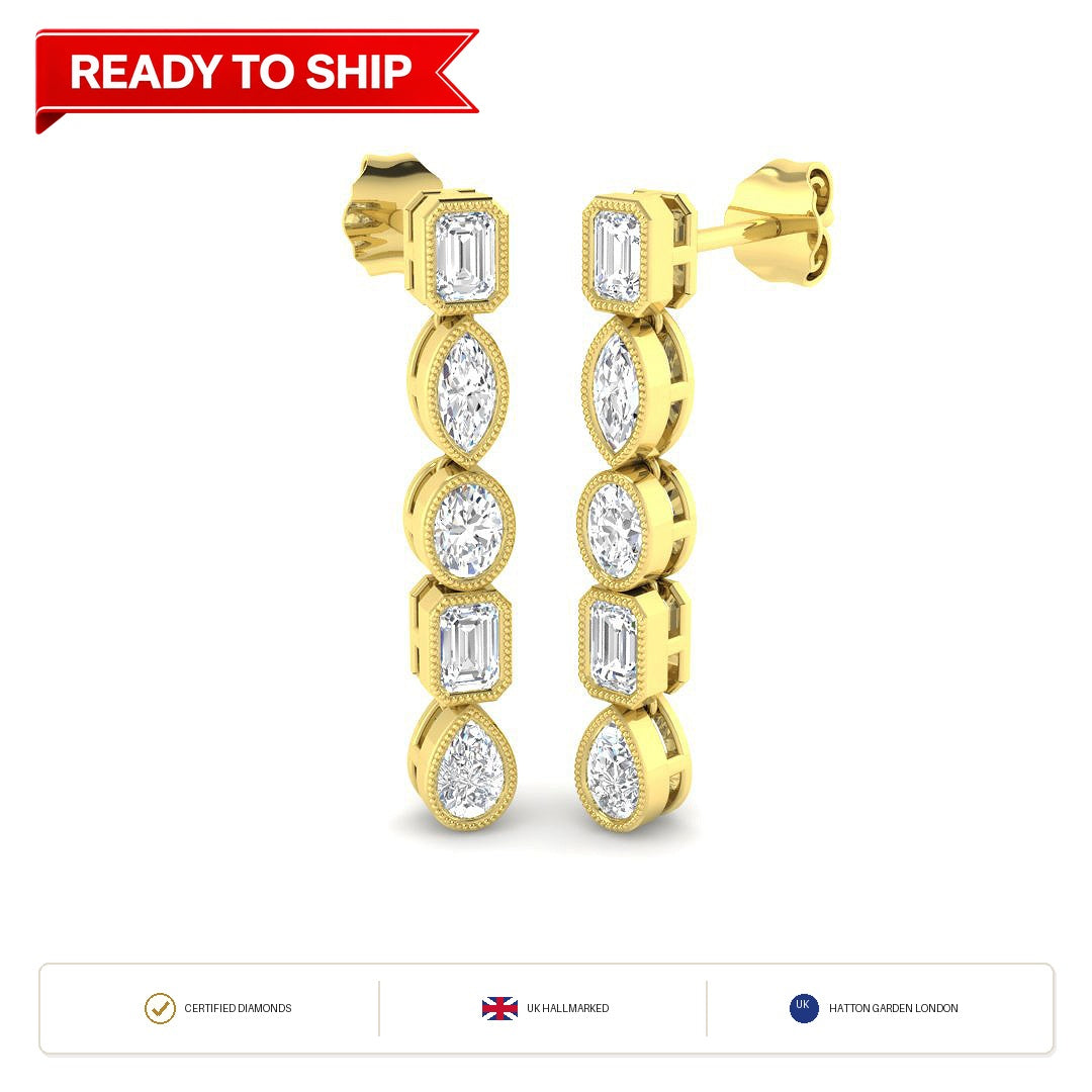 Lab grown diamond earring