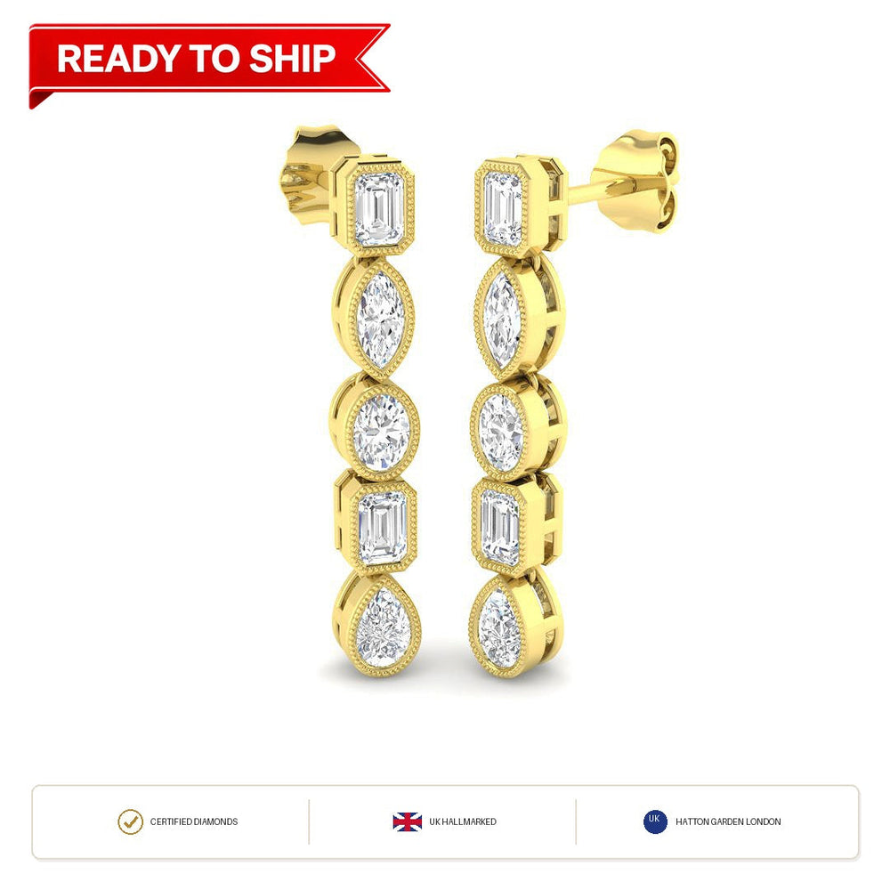 Lab grown diamond earring