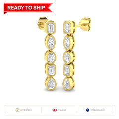 Lab grown diamond earring