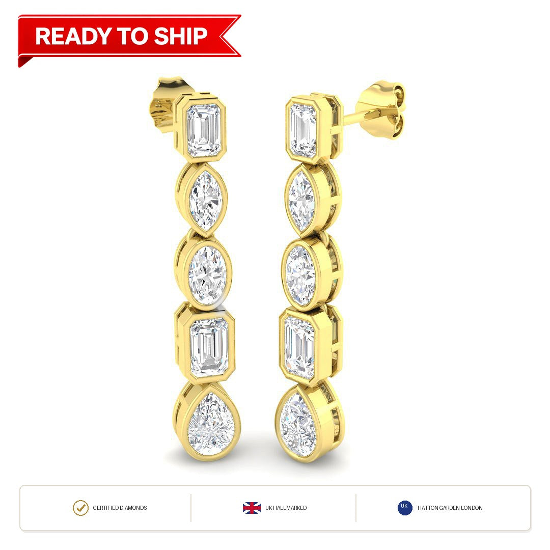 Lab grown diamond earring