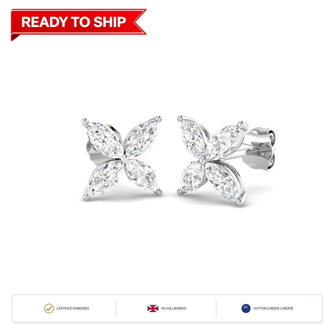 Lab grown diamond earring