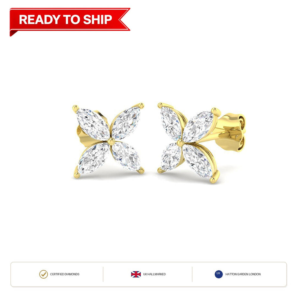 Lab grown diamond earring