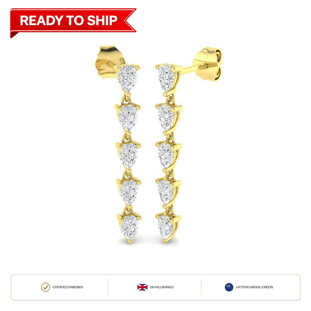 Lab grown diamond earring