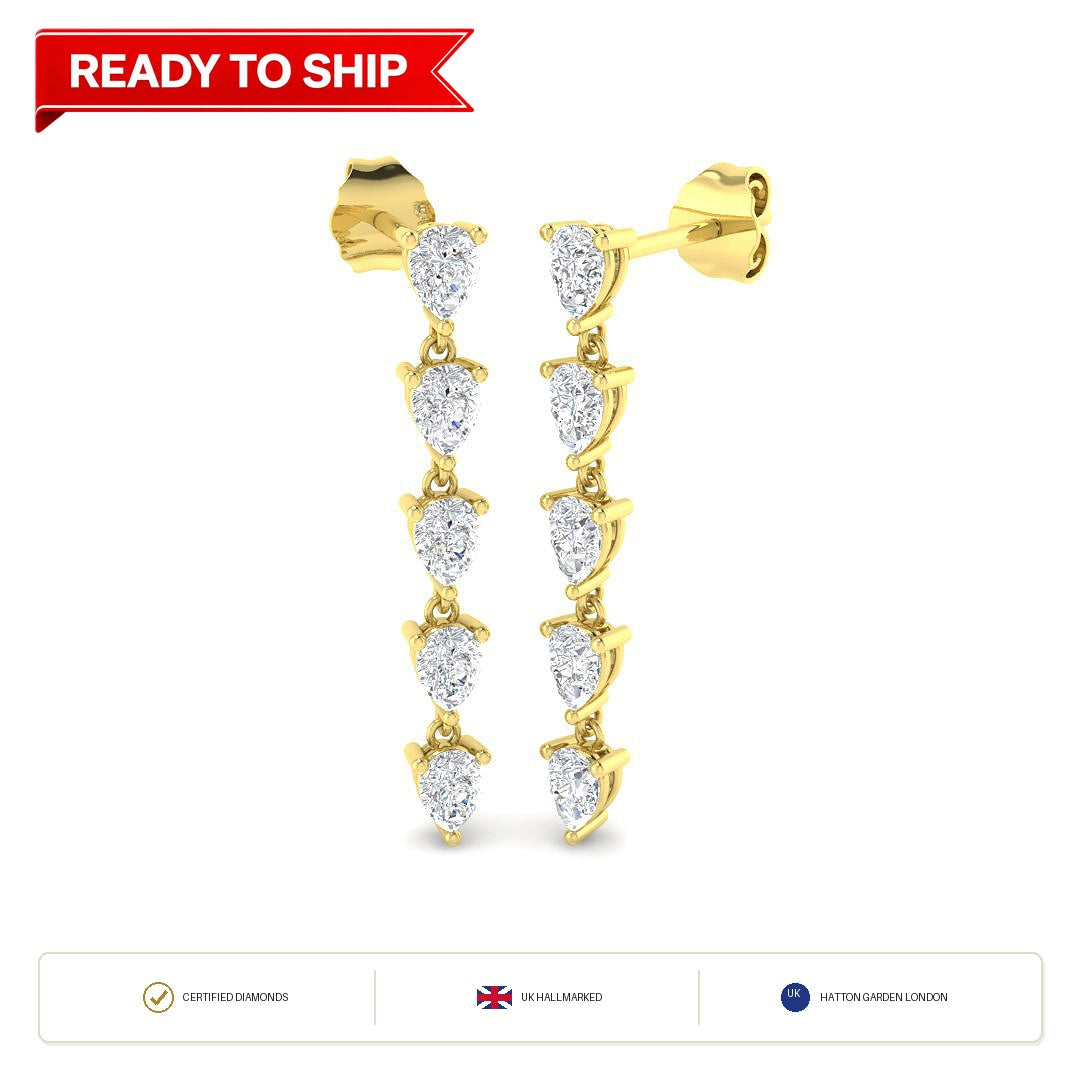 Lab grown diamond earring