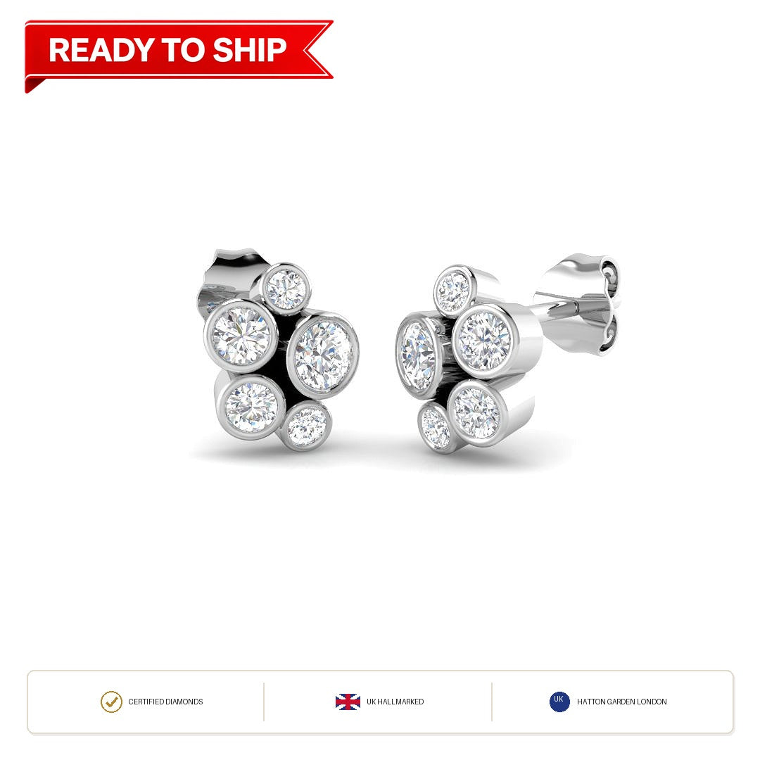 Lab grown diamond earring