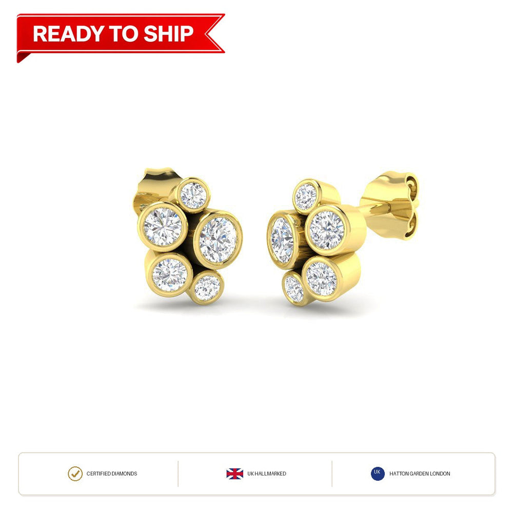 Lab grown diamond earring