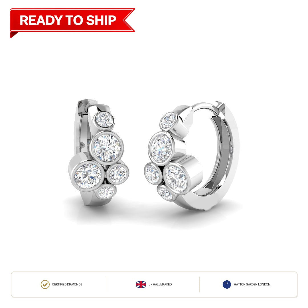 Lab grown diamond earring