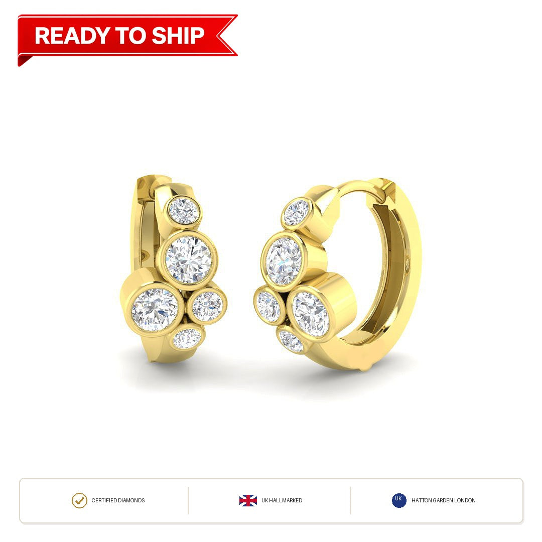 Lab grown diamond earring