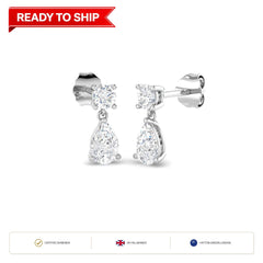Lab grown diamond earring