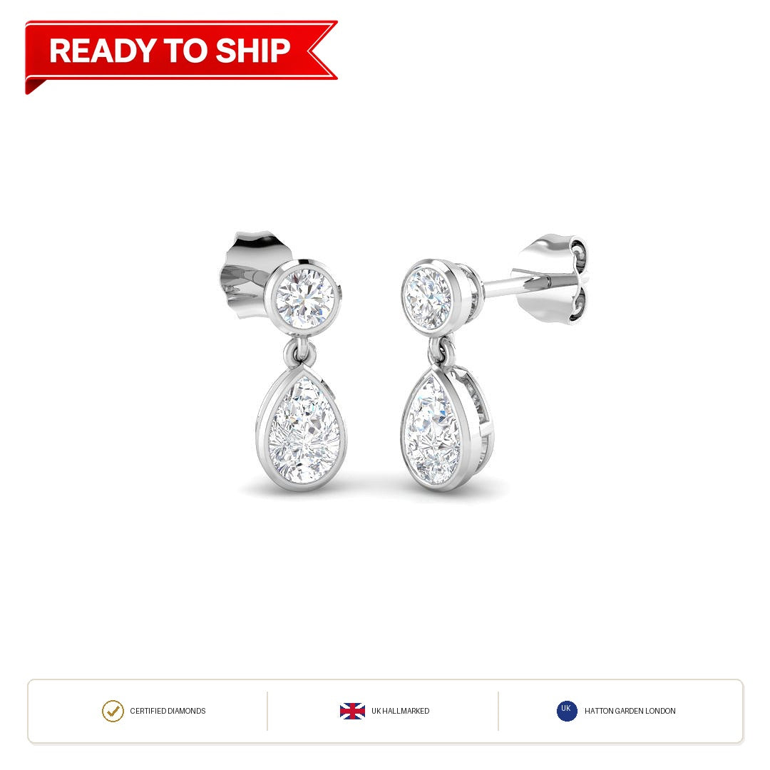 Lab grown diamond earring
