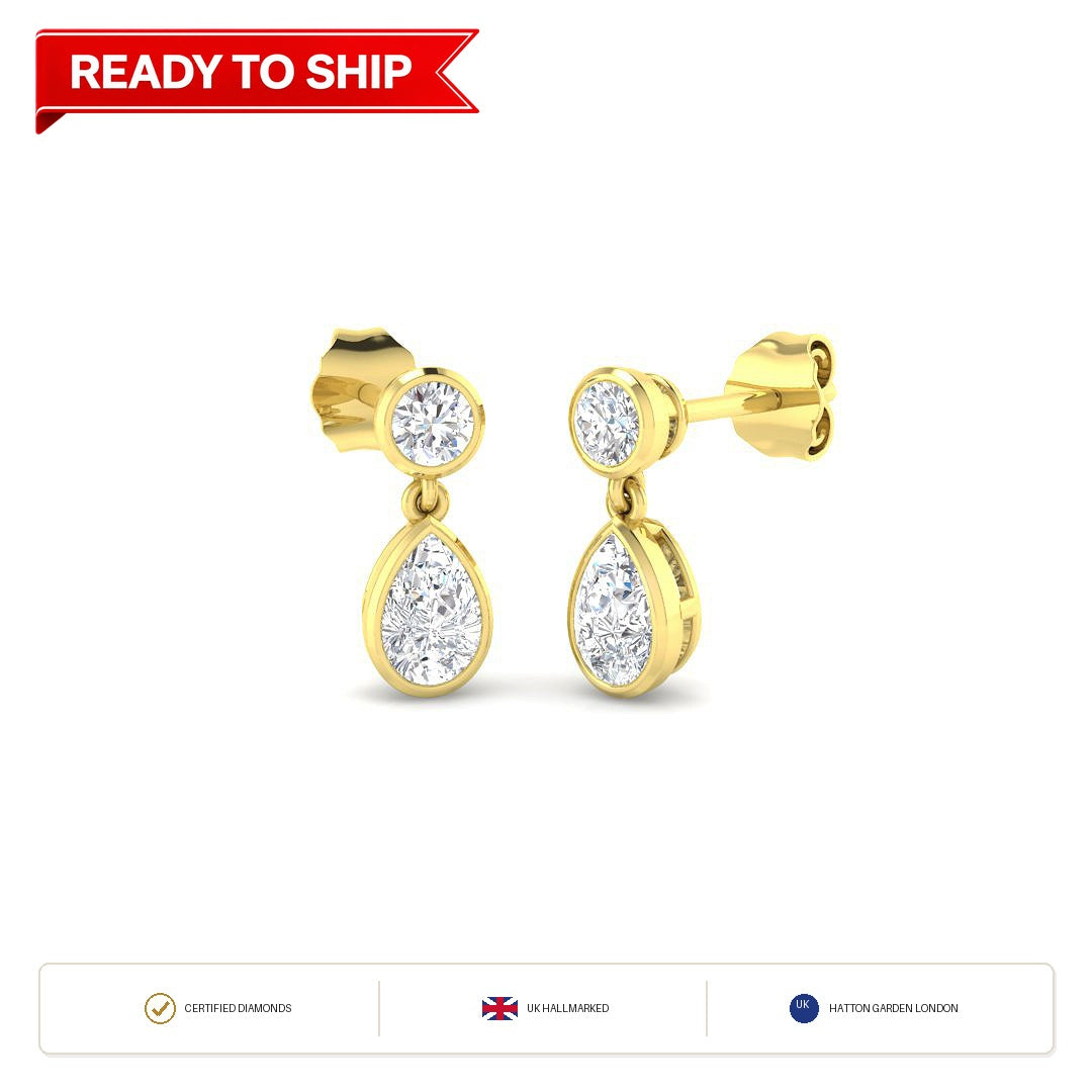 Lab grown diamond earring