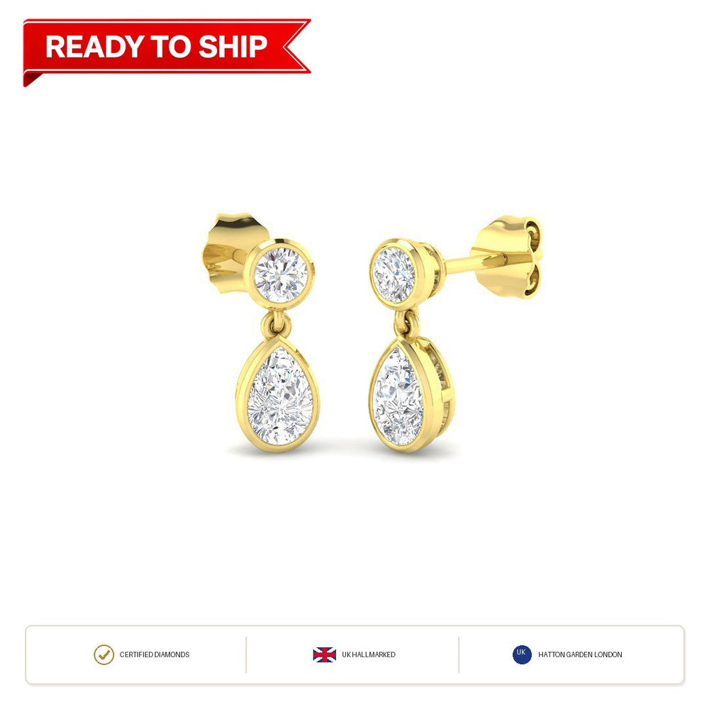Lab grown diamond earring