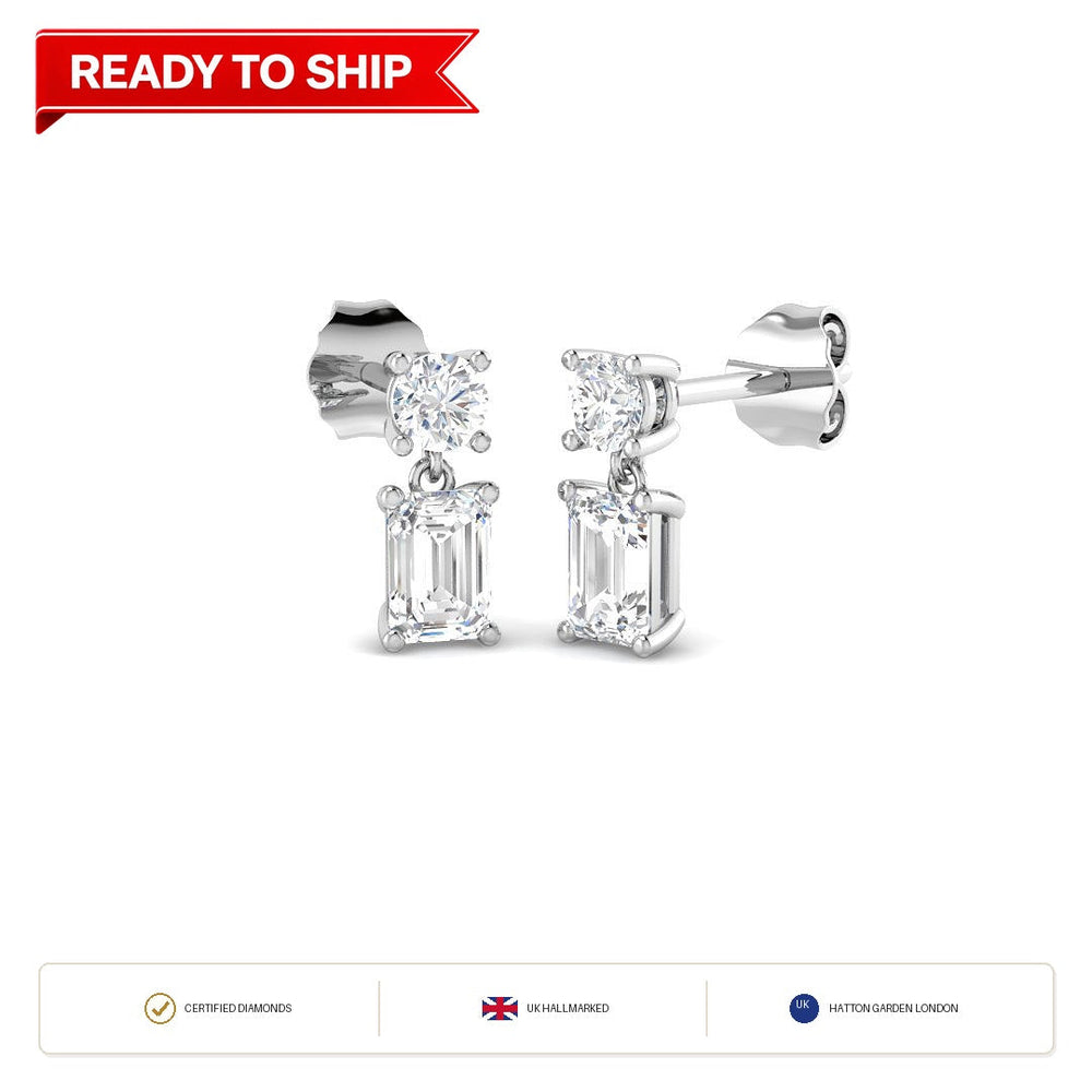 Lab grown diamond earring