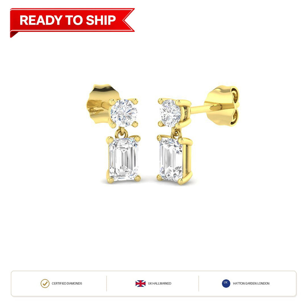 Lab grown diamond earring