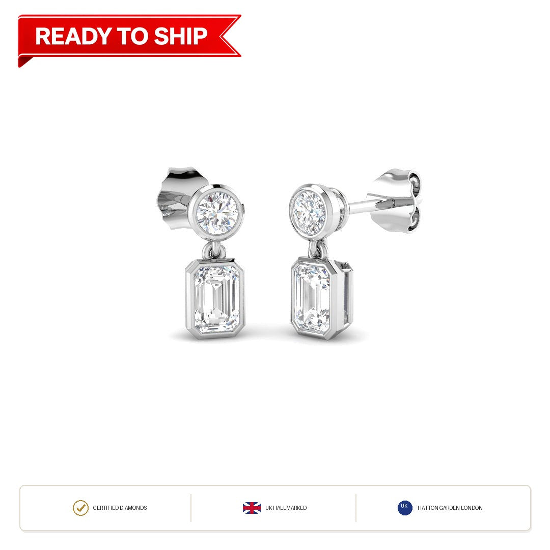 Lab grown diamond earring