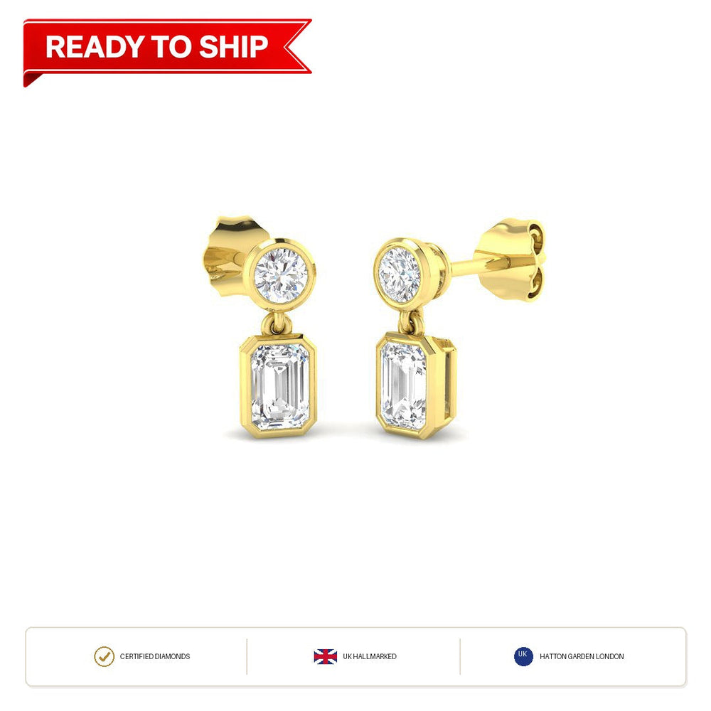 Lab grown diamond earring