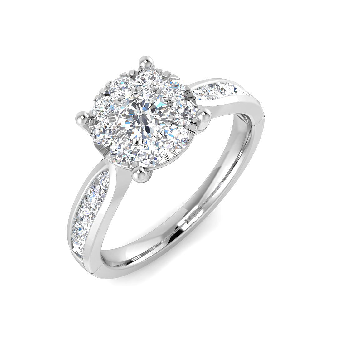 Lab-Grown Round Diamond Cluster Ring | 0.33ct - 0.75ct | Natural & Lab Diamond