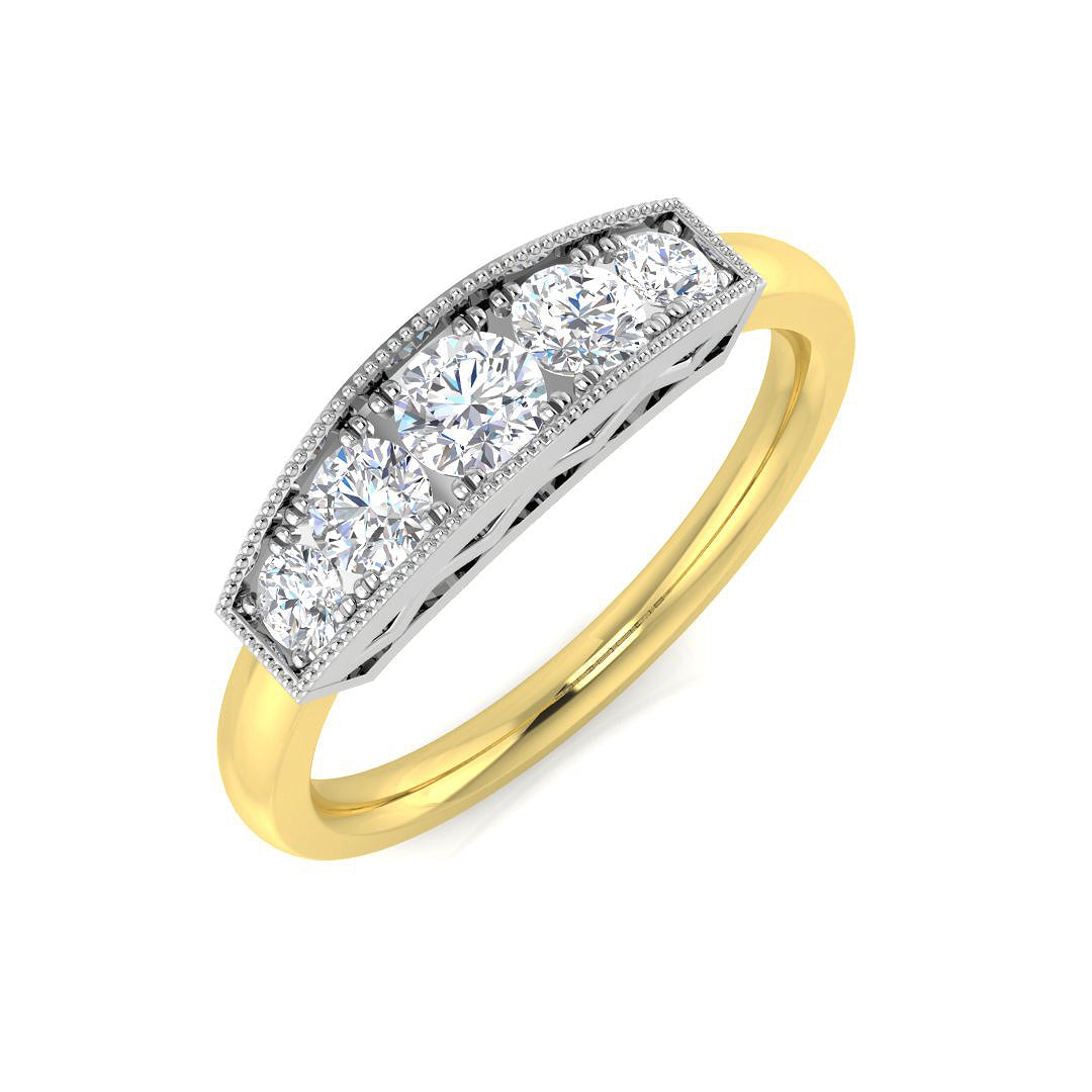 Five-Stone Diamond Ring | Lab-Grown & Natural Diamonds | 0.33ct - 0.5ct