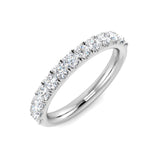 0.10-1.00ct Lab-Grown Round Cut D/VVS Diamond Half Eternity Ring
