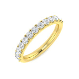 0.10-1.00ct Lab-Grown Round Cut D/VVS Diamond Half Eternity Ring