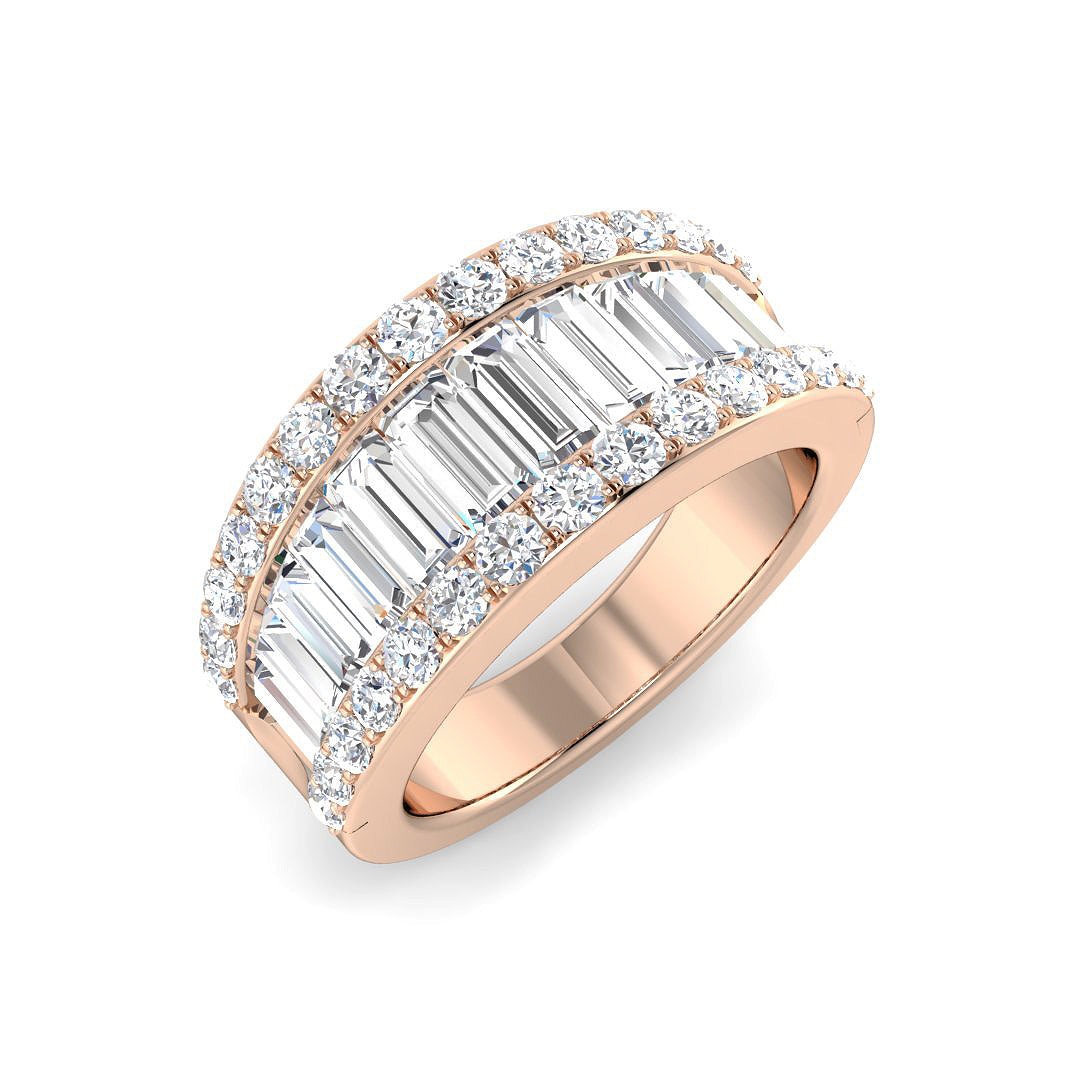 Diamond Baguette & Brilliant Ring | 0.5ct - 4ct