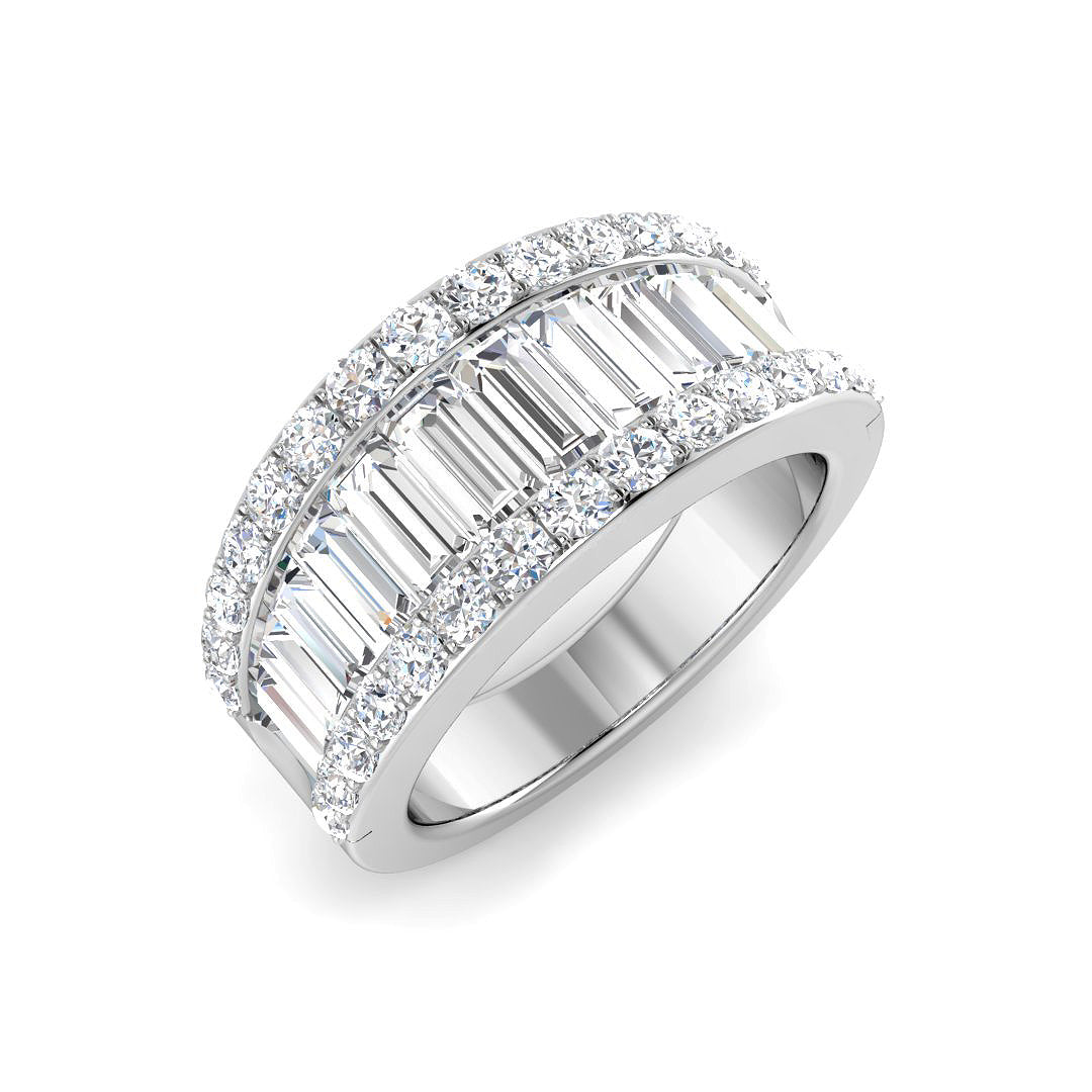 Diamond Baguette & Brilliant Ring | 0.5ct - 4ct