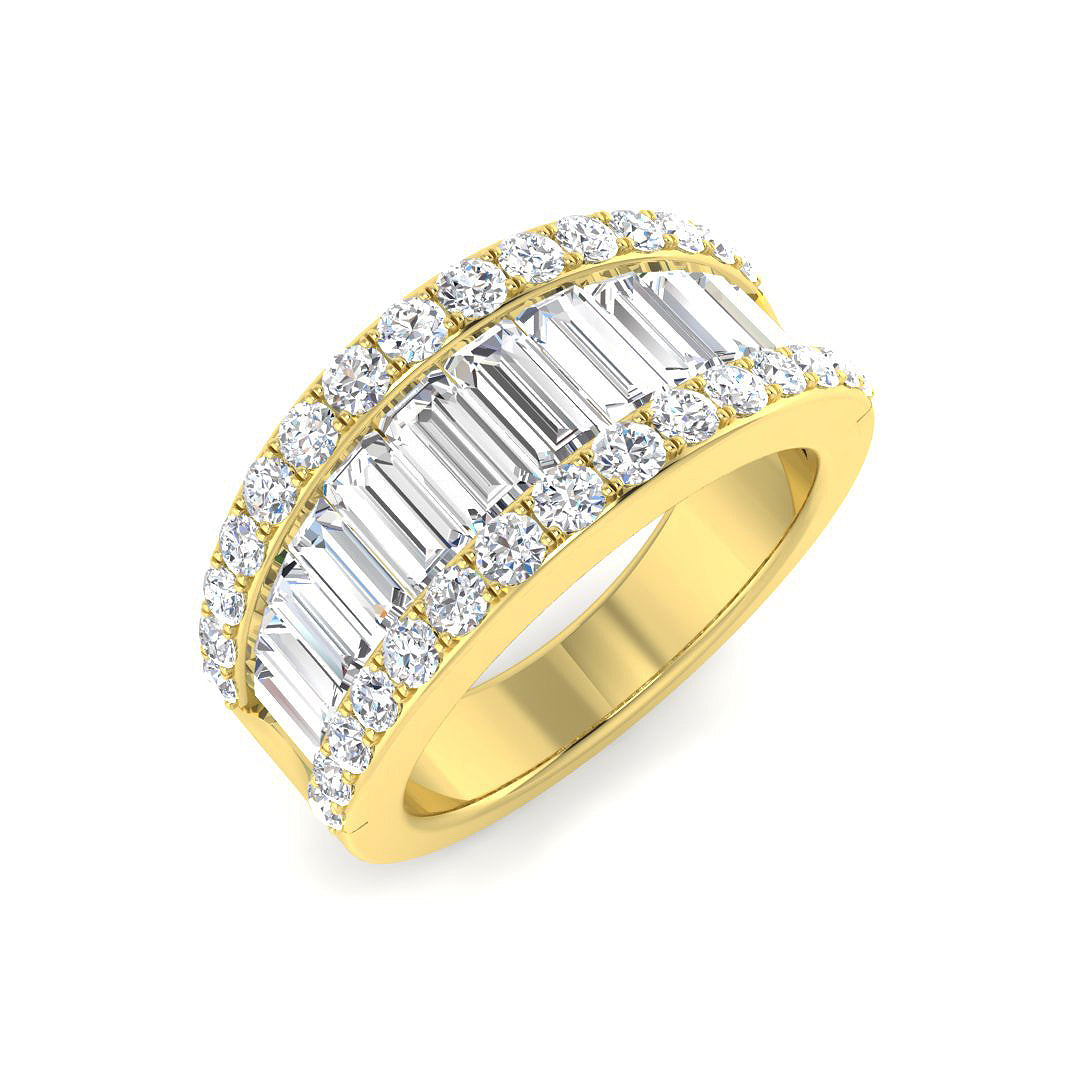 Diamond Baguette & Brilliant Ring | 0.5ct - 4ct