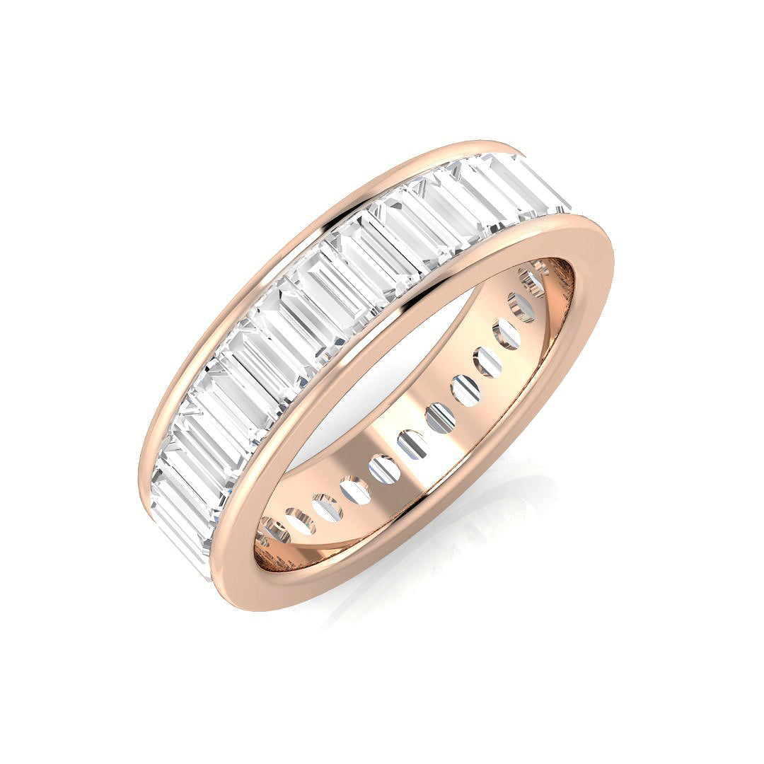0.85 to 3.00ct Lab-Grown Baguette Cut D/VVS Diamond Full Eternity Ring.