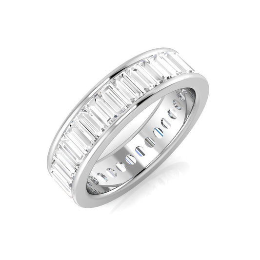Lab-Grown & Natural Baguette Diamond Full Eternity Ring | Channel Set