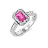 Diamond Livibgktob Pink Sapphire Ring | 1ct - 1.25ct