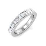 0.50-1.00ct Lab-Grown D/VVS Baguette & Round Cut Diamond Half Eternity Ring.