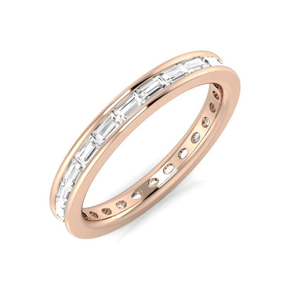 1.00 to 1.30ct Lab-Grown Baguette Cut D/VVS Diamond Channel Set Full Eternity Ring.