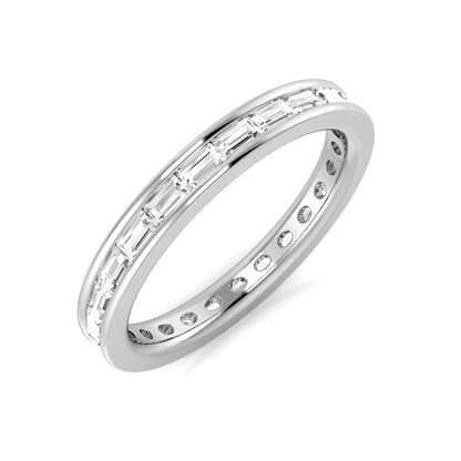 1.00 to 1.30ct Lab-Grown Baguette Cut D/VVS Diamond Channel Set Full Eternity Ring.