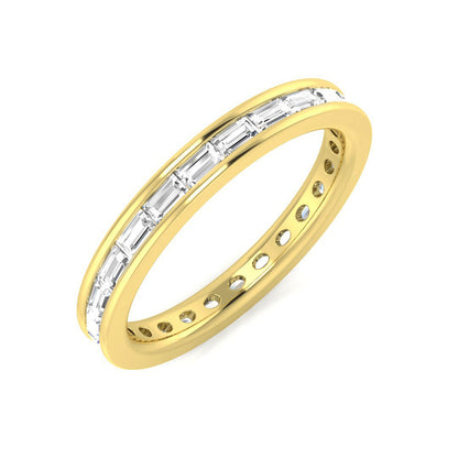 1.00 to 1.30ct Lab-Grown Baguette Cut D/VVS Diamond Channel Set Full Eternity Ring.
