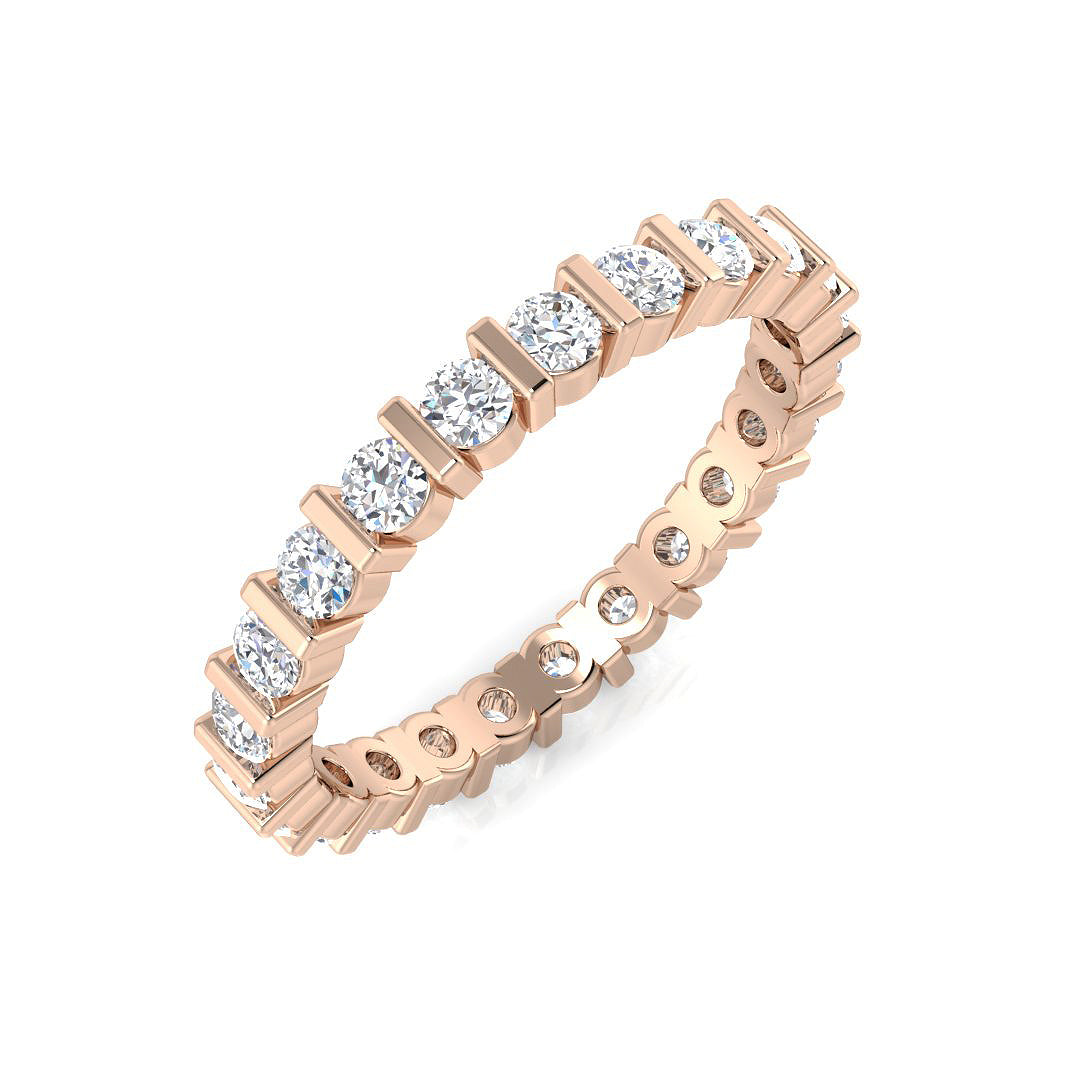 Lab-Grown & Natural Diamond Full Eternity Ring | Bar Set | 1.00-2.00ct