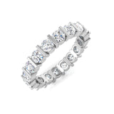 1.00 to 2.00ct Lab-Grown Round Cut D/VVS Diamond Bar Set Full Eternity Ring.