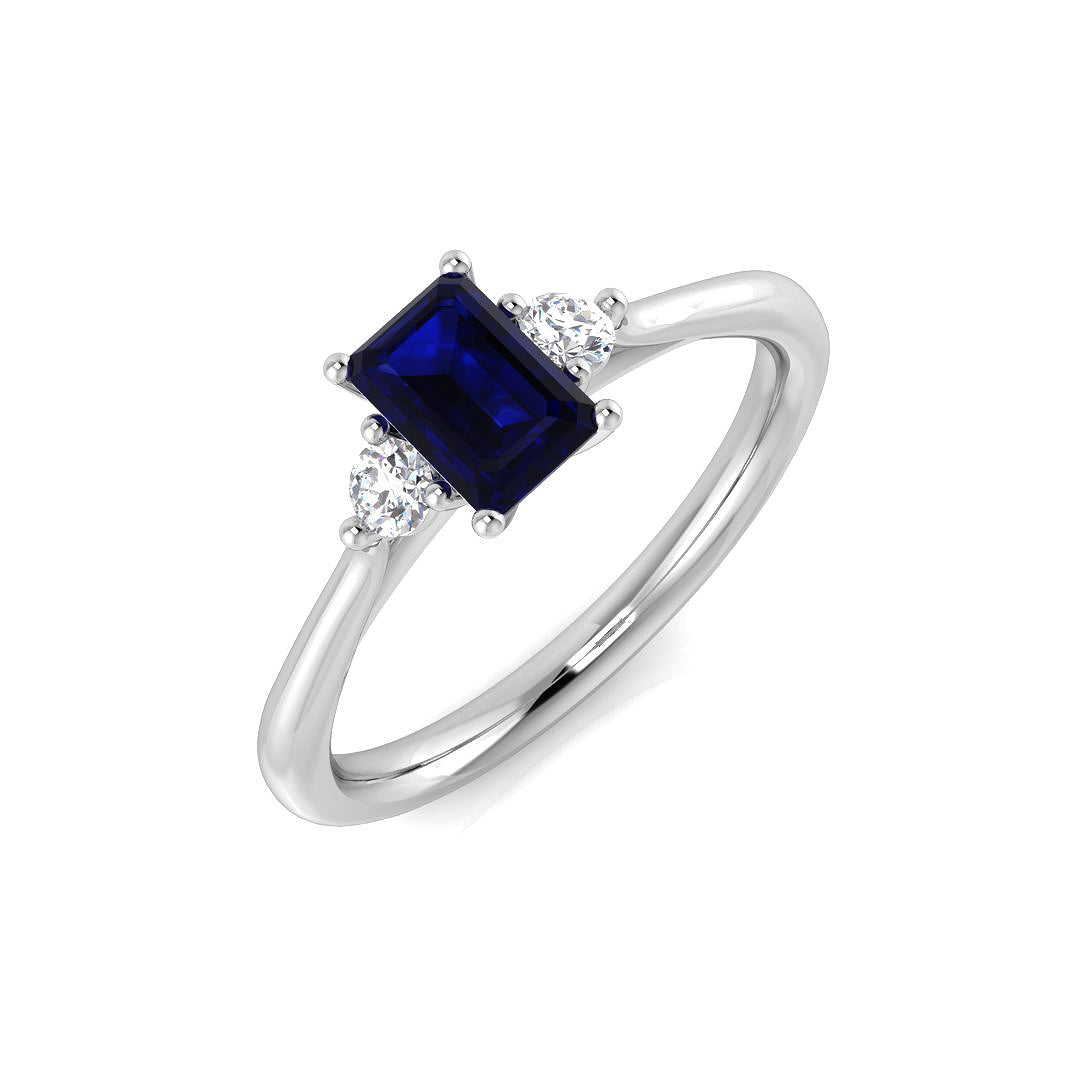 Diamond Highgrove Blue Sapphire Ring | 0.75ct - 4ct