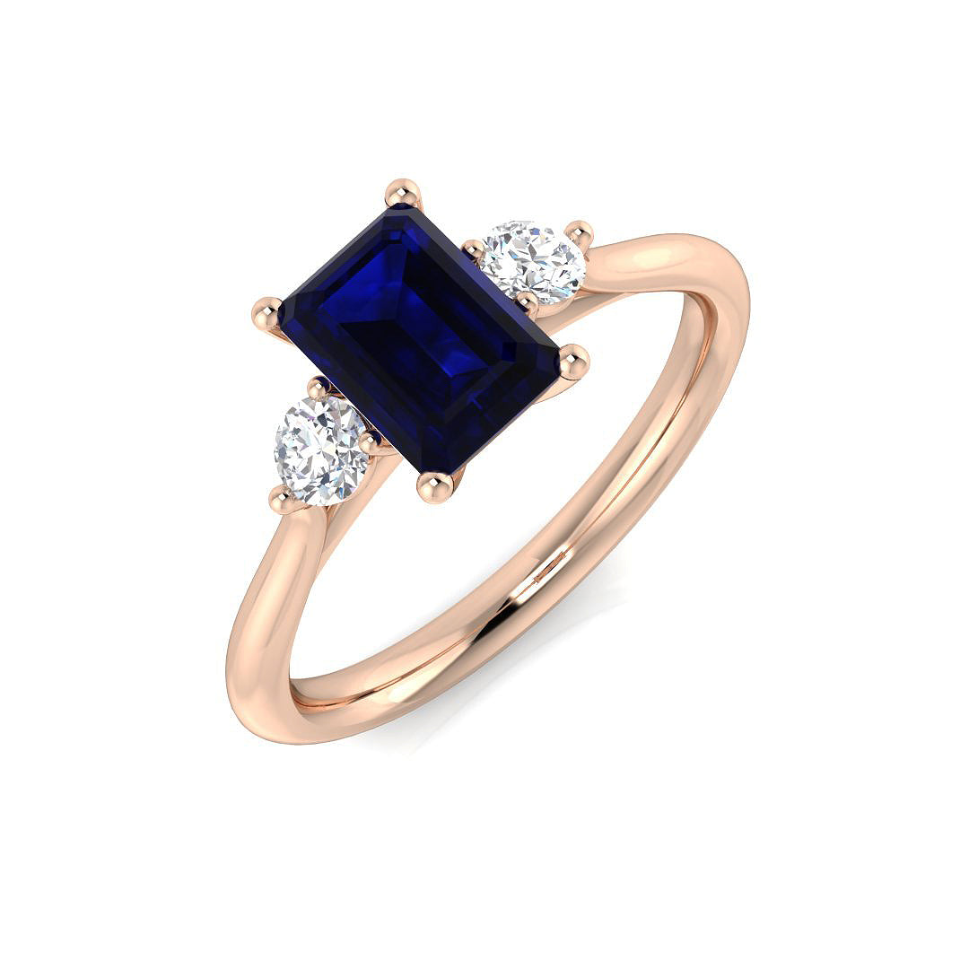 Diamond Highgrove Blue Sapphire Ring | 0.75ct - 4ct