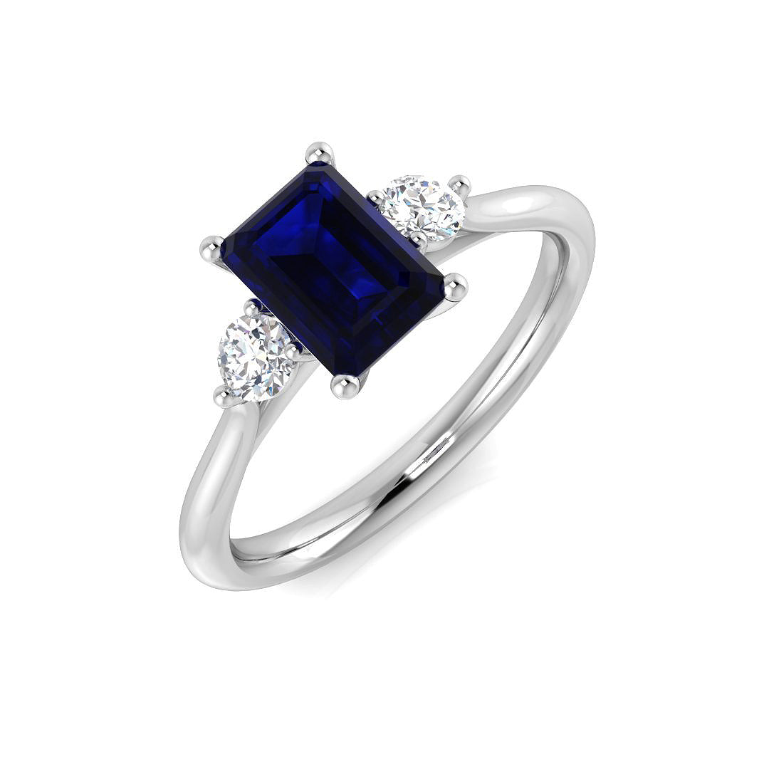 Diamond Highgrove Blue Sapphire Ring | 0.75ct - 4ct