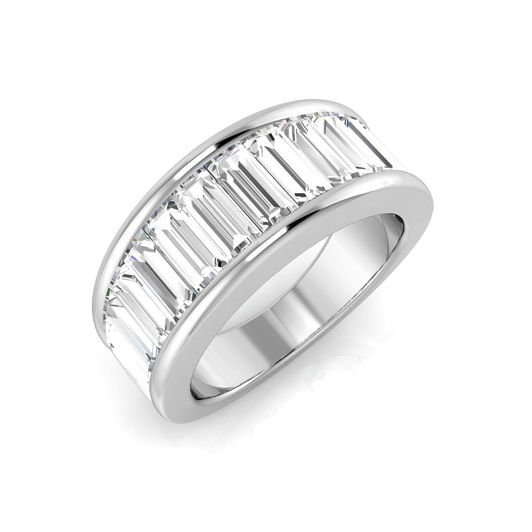 Lab-Grown Diamond Half Eternity Ring | Baguette Cut | Natural & Lab Diamond