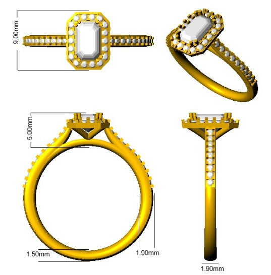 Morganite Diamond Engagement Ring | Halo Design | 0.75ct - 1.5ct