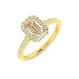 Morganite Diamond Engagement Ring | Halo Design | 0.75ct - 1.5ct