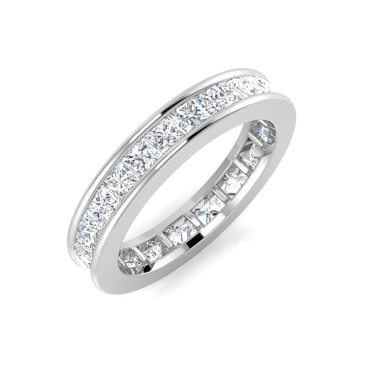 Luxury Princess Cut Diamond Full Eternity Ring | Hallmarked Gold & Platinum