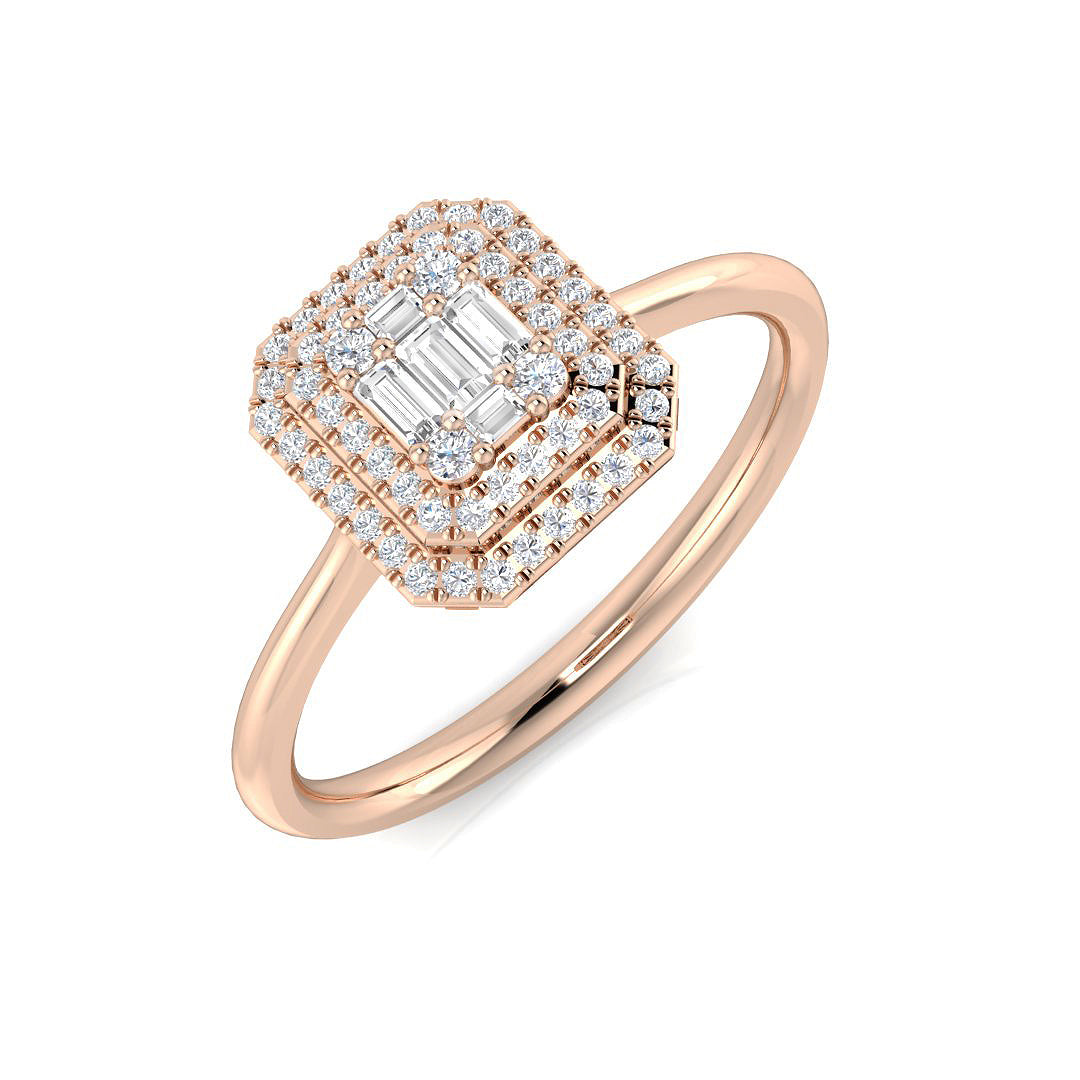 Diamond Akhford Baguette & Brilliant Ring | 0.2ct - 0.33ct