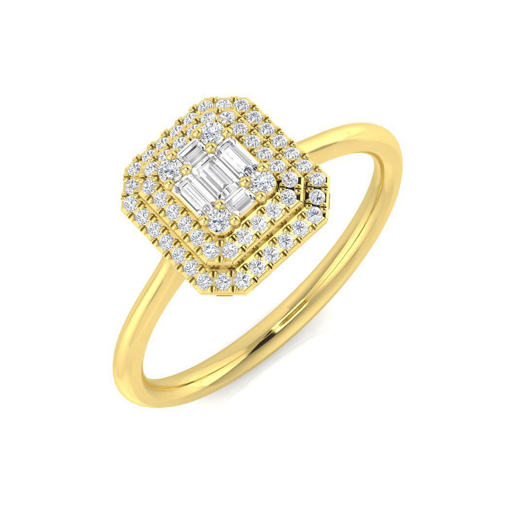 Diamond Akhford Baguette & Brilliant Ring | 0.2ct - 0.33ct