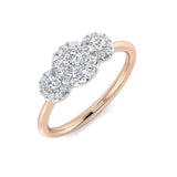 Diamond bewcaktle 3 Stone Ring | 0.5ct | Hallmarked Gold & Platinum