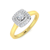 Lab-Grown Cluster Diamond Ring | 0.2ct | Hallmarked Gold & Platinum