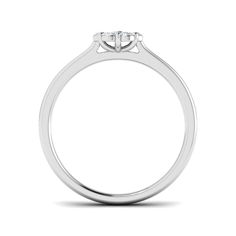 Natural Round Cut Diamond Cluster Engagement Ring