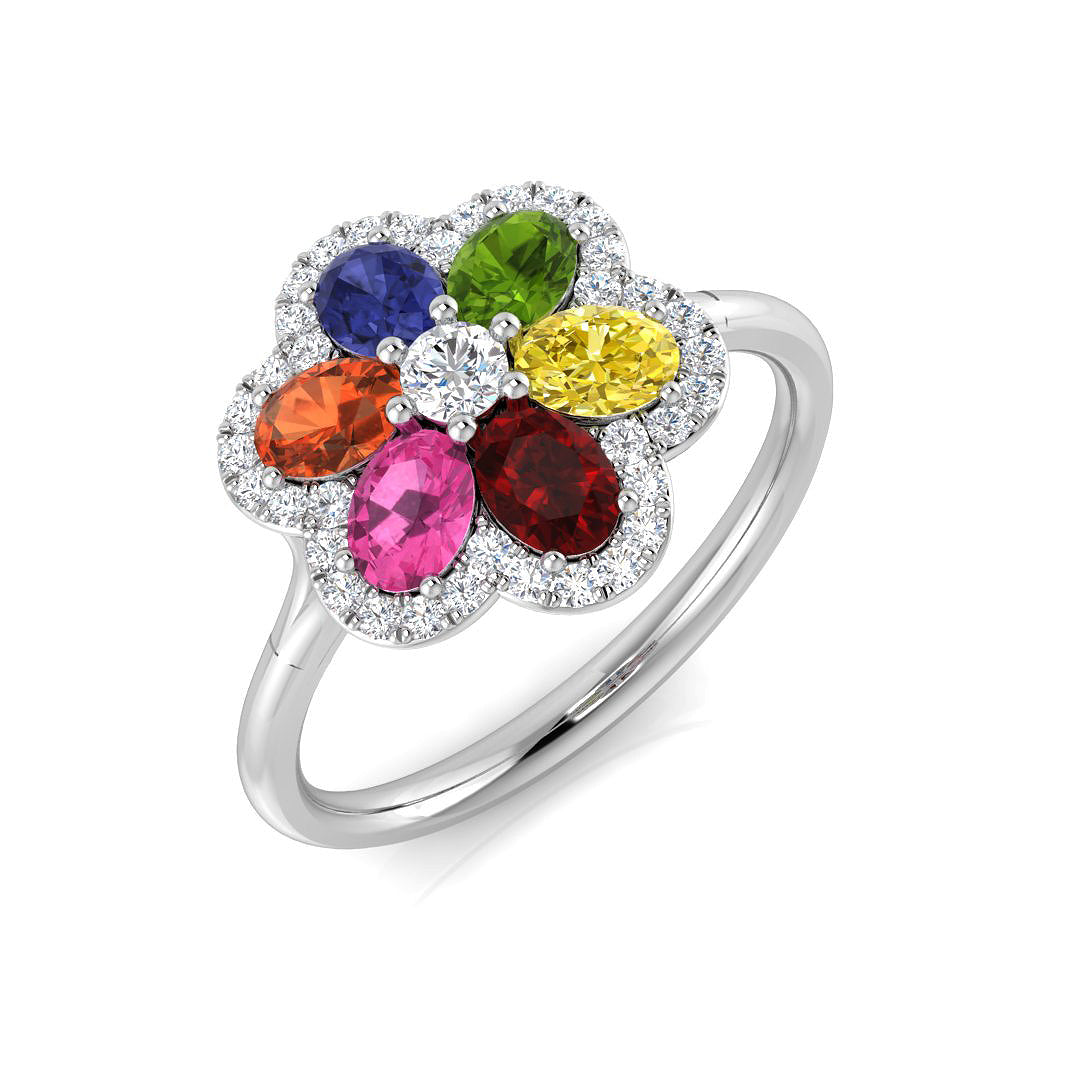 Diamond Divibe Multi Sapphire Ring | 1.5ct - 1.75ct